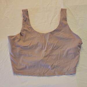 Scoop-Neck Mauve Seamless Crop Tank Top
